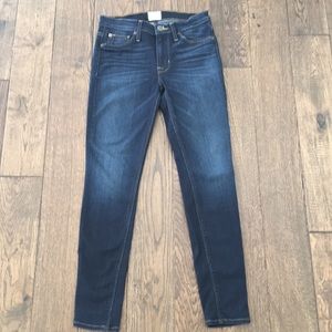Hudson Nico Ankle Super Skinny Midrise Dark Jeans